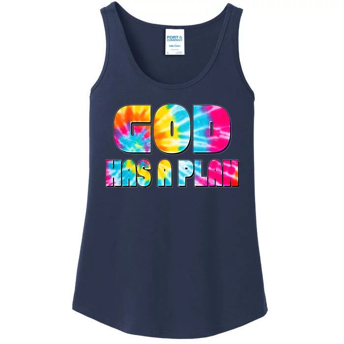 Tie Dye God Has A Plan Ladies Essential Tank