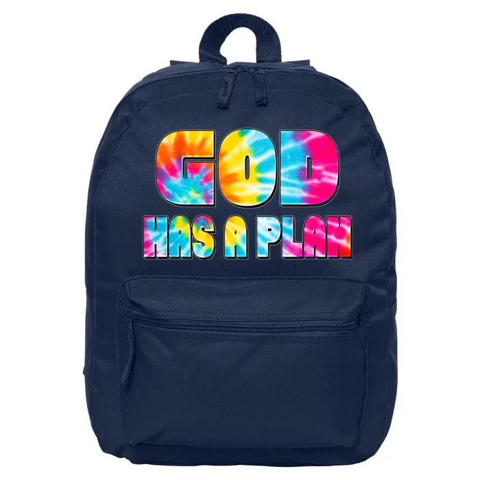 Tie Dye God Has A Plan 16 in Basic Backpack