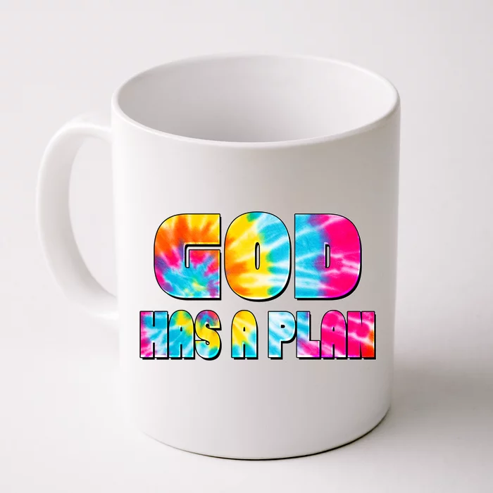 Tie Dye God Has A Plan Front & Back Coffee Mug