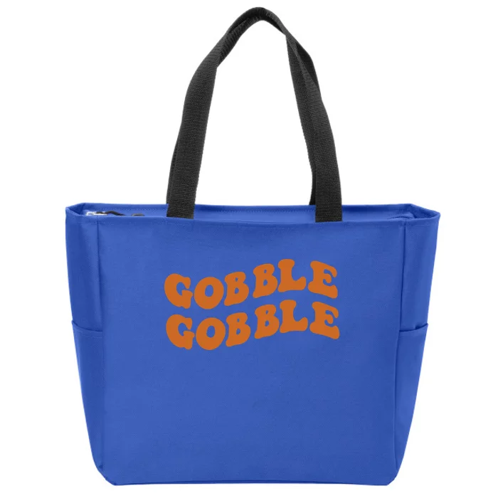 Thanksgiving Day Gobble Gobble Funny Turkey Trot Gift Zip Tote Bag