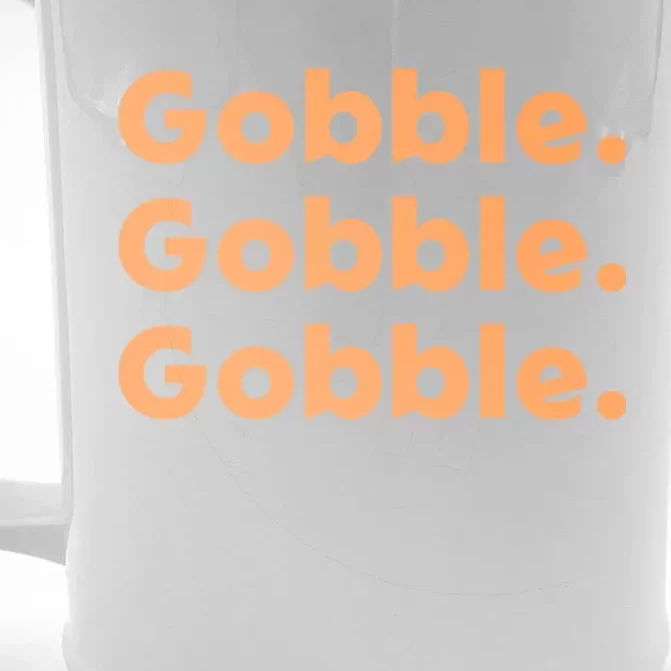 Thanksgiving Day Gobble Gobble Gobble Turkey Trot Gift Front & Back Beer Stein