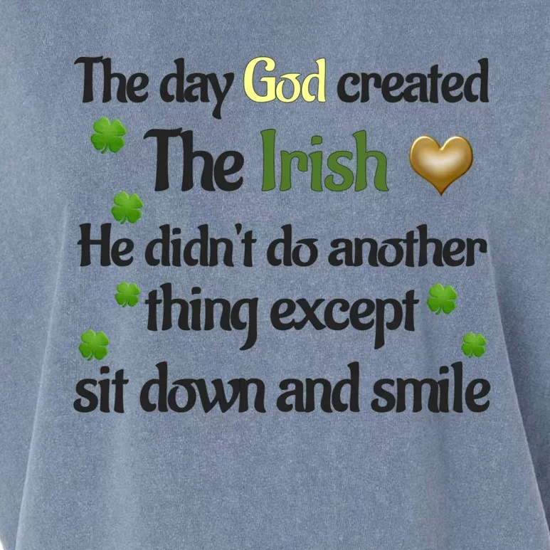 The Day God Created The Irish Cool Gift Garment-Dyed Women's Muscle Tee