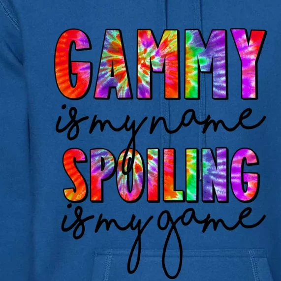 Tie Dye Gammy Is My Name Spoiling Is My Game Mothers Day Cool Gift Premium Hoodie