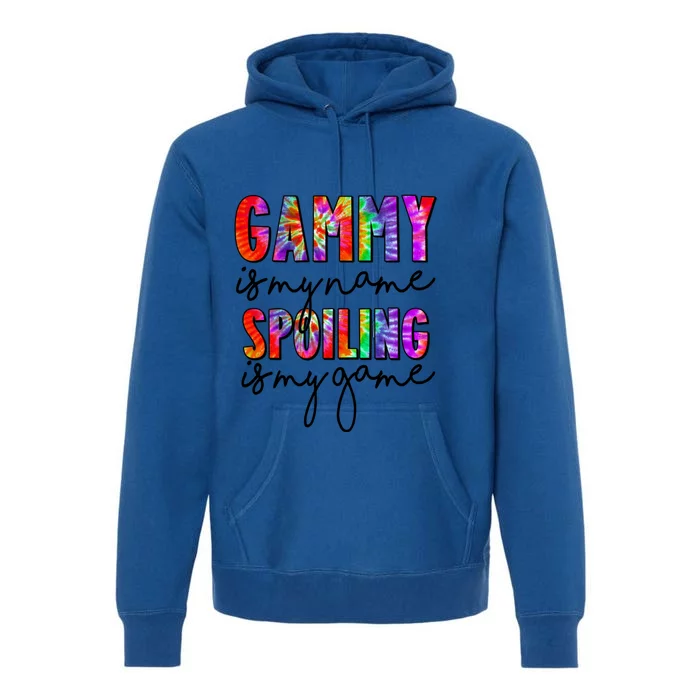 Tie Dye Gammy Is My Name Spoiling Is My Game Mothers Day Cool Gift Premium Hoodie