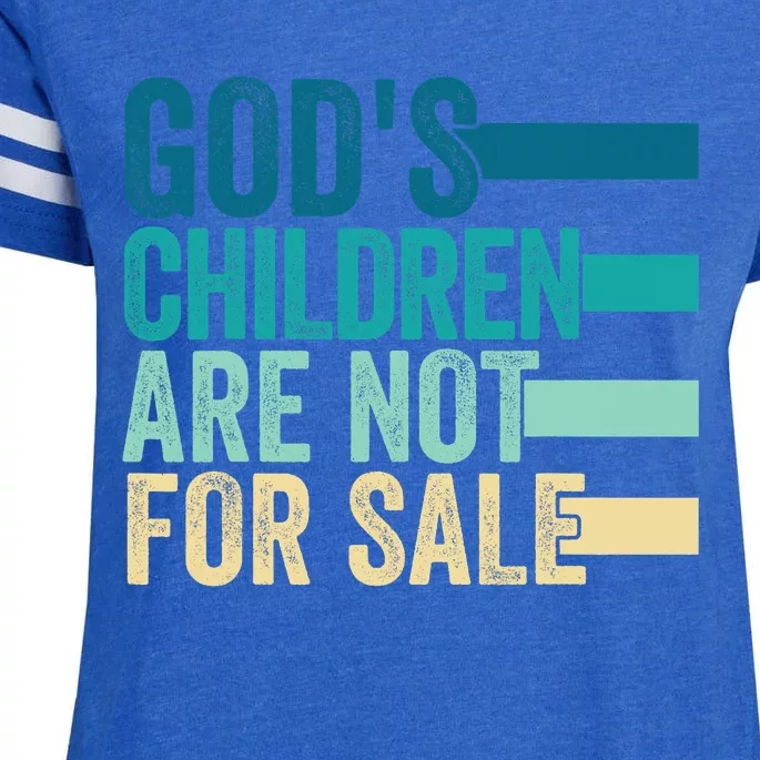 Trending Design Gods Children Are Not For Sale Enza Ladies Jersey Football T-Shirt