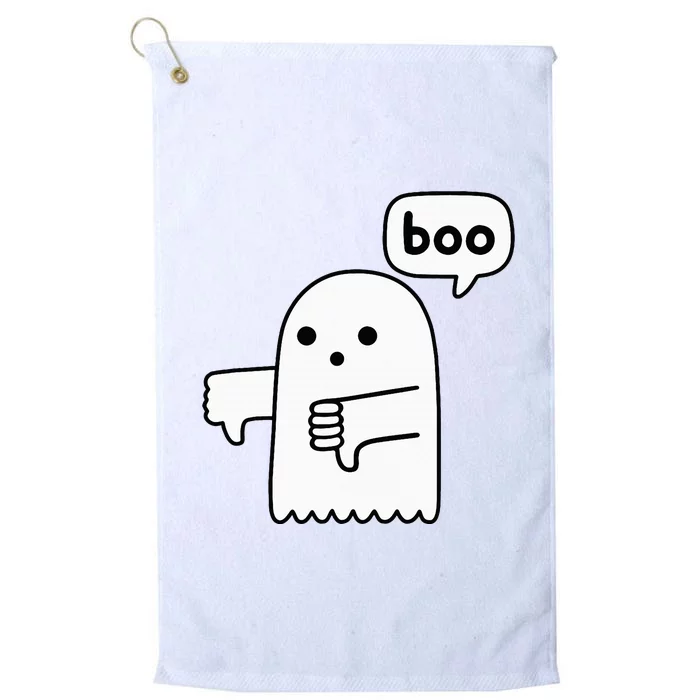 Thumbs Down Ghost Screaming Boo Disapproval Platinum Collection Golf Towel