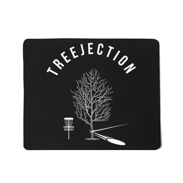 Treejection Disc Golf Funny Tree Frisbee Golf Disc Sport Mousepad