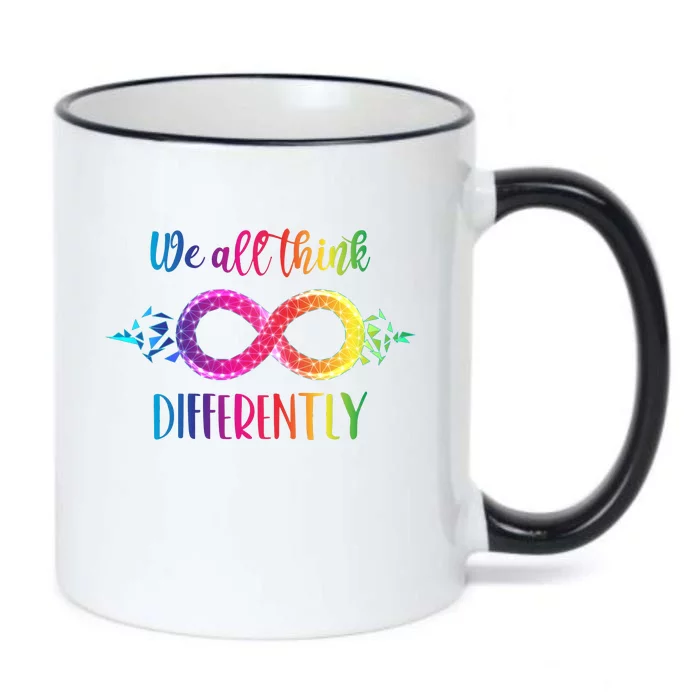 Think Differently Glass Infinity Symbol Autism Awareness Black Color Changing Mug