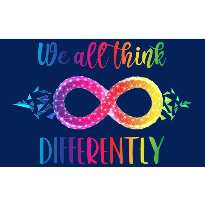 Think Differently Glass Infinity Symbol Autism Awareness Bumper Sticker