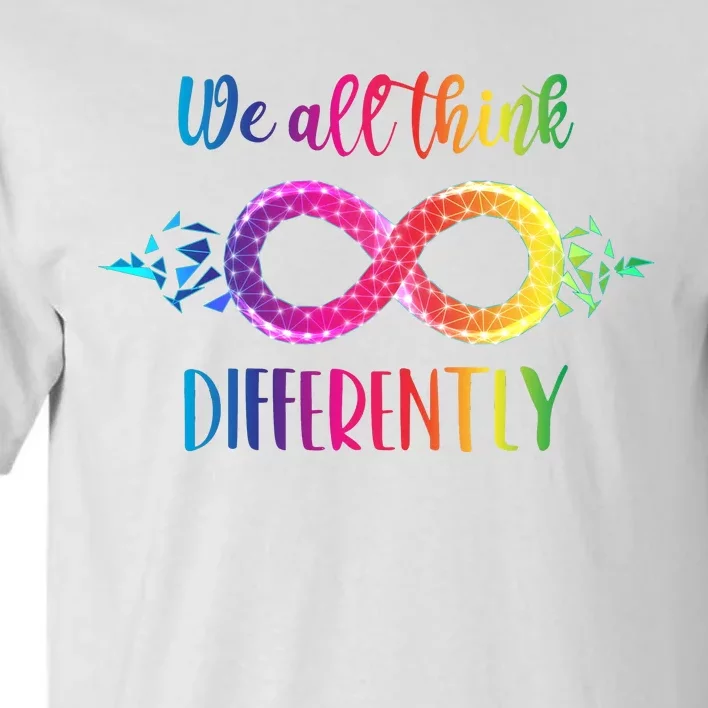 Think Differently Glass Infinity Symbol Autism Awareness Tall T-Shirt