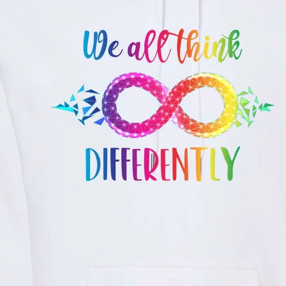 Think Differently Glass Infinity Symbol Autism Awareness Premium Hoodie