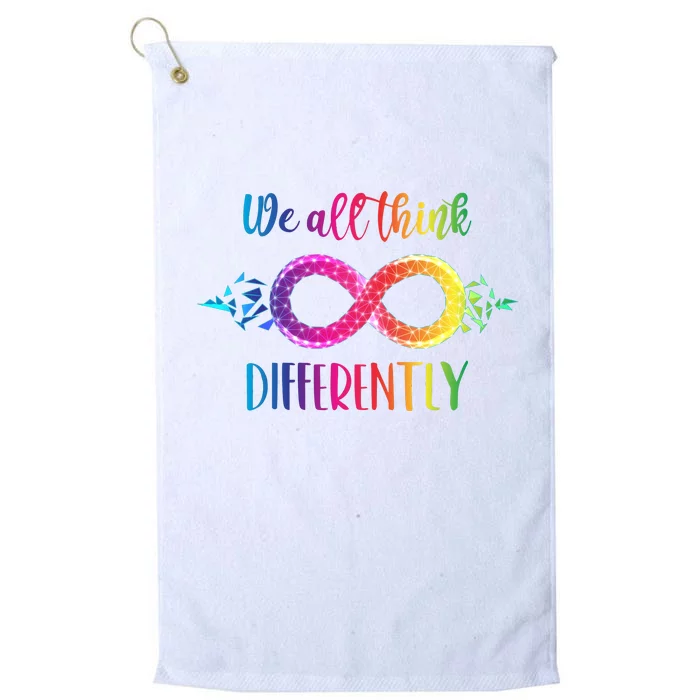 Think Differently Glass Infinity Symbol Autism Awareness Platinum Collection Golf Towel