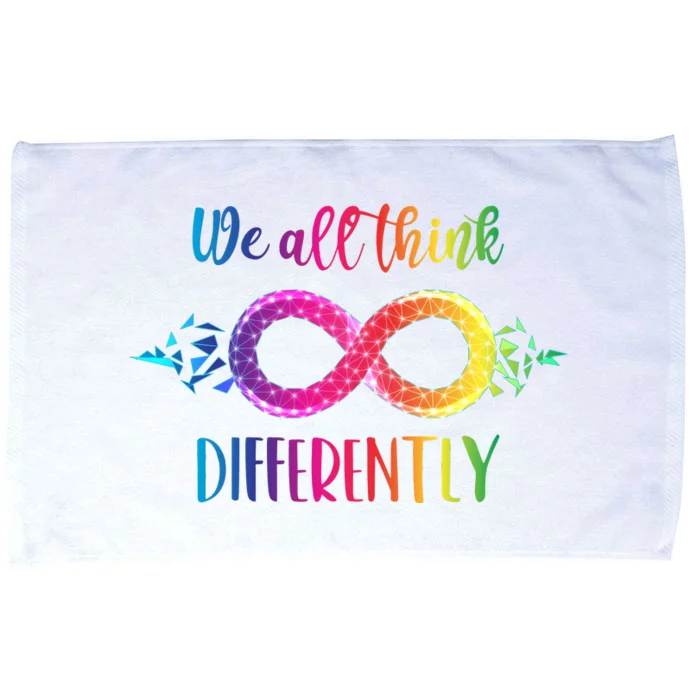 Think Differently Glass Infinity Symbol Autism Awareness Microfiber Hand Towel