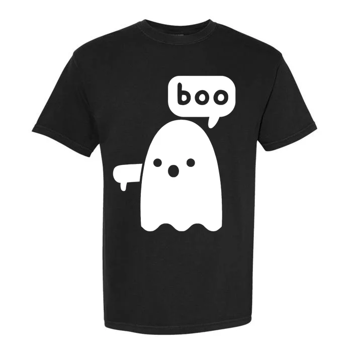 Thumbs Down Ghost Screaming Boo Disapproval Ghost Halloween Garment-Dyed Heavyweight T-Shirt