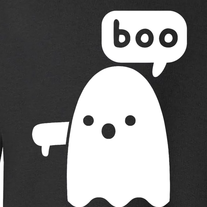 Thumbs Down Ghost Screaming Boo Disapproval Ghost Halloween Toddler Sweatshirt