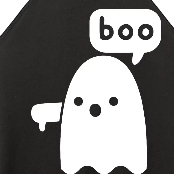 Thumbs Down Ghost Screaming Boo Disapproval Ghost Halloween Women’s Perfect Tri Rocker Tank