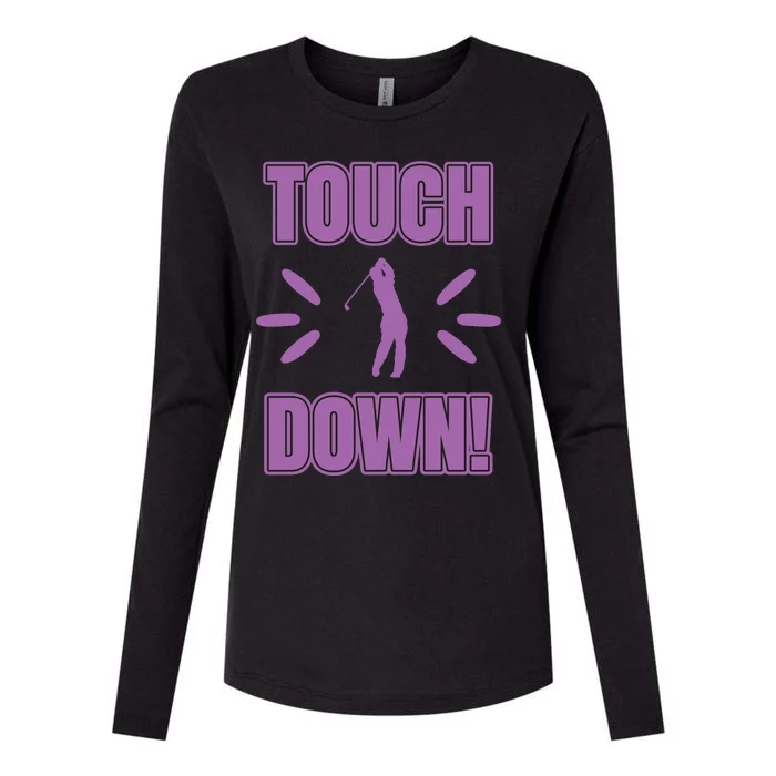 Touch Down Golf Womens Cotton Relaxed Long Sleeve T-Shirt