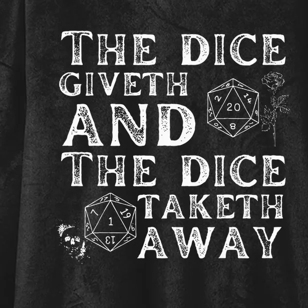 The Dice Giveth And The Dice Taketh Away Hooded Wearable Blanket