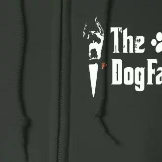 The Dogfather Great Dane Dog Dad Fathers Day Gift Full Zip Hoodie