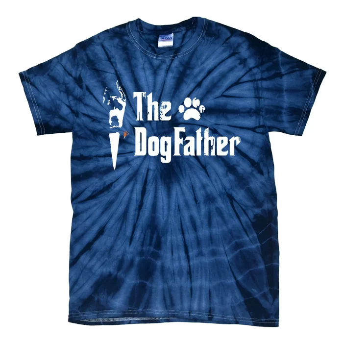 The Dogfather Great Dane Dog Dad Fathers Day Gift Tie-Dye T-Shirt