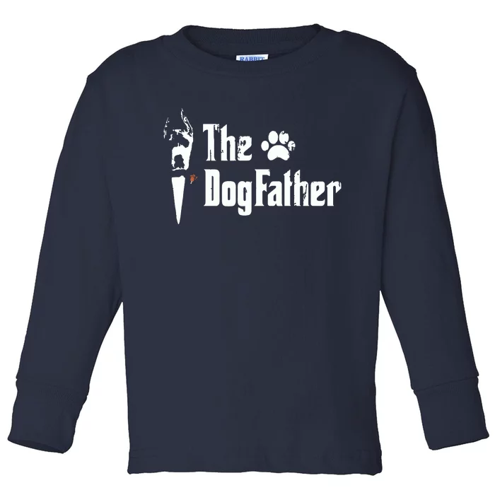 The Dogfather Great Dane Dog Dad Fathers Day Gift Toddler Long Sleeve Shirt