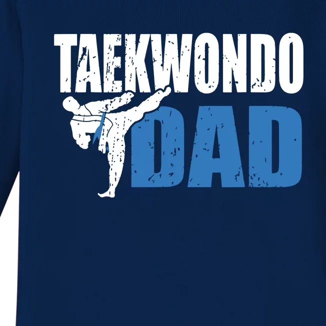 Taekwondo Dad Gift Idea Tae Cool Taekwondo Uniform Baby Long Sleeve Bodysuit