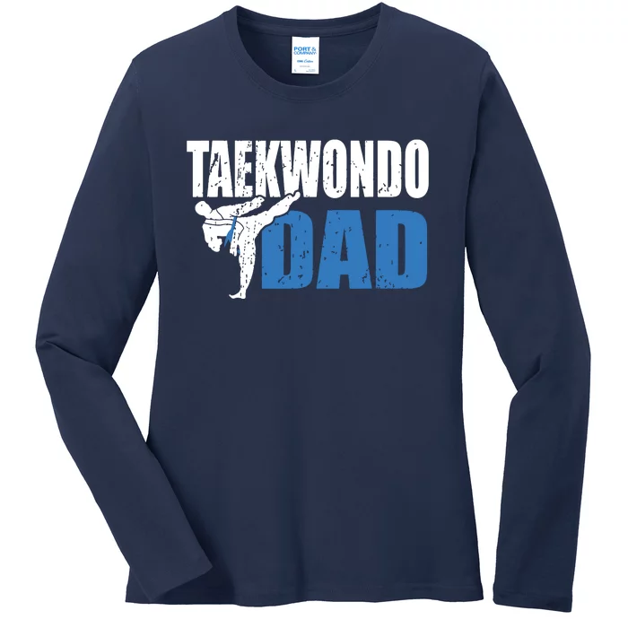 Taekwondo Dad Gift Idea Tae Cool Taekwondo Uniform Ladies Long Sleeve Shirt