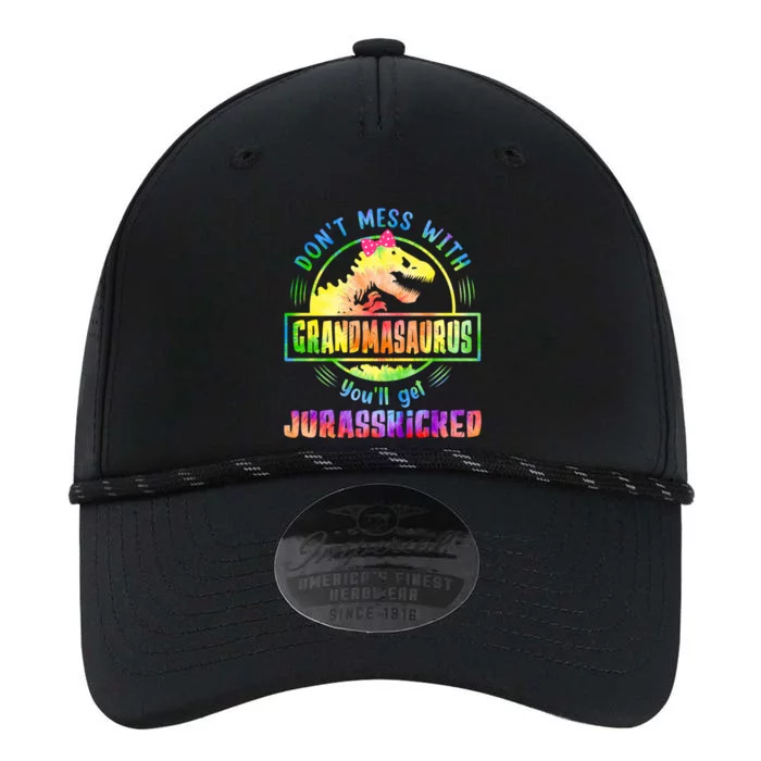 Tie Dye Grandmasaurus MotherS Day T Rex Dinosaurs Lover Meaningful Gift Performance The Dyno Cap