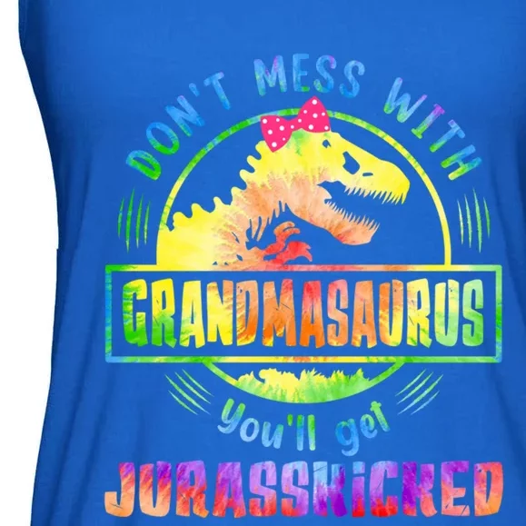 Tie Dye Grandmasaurus MotherS Day T Rex Dinosaurs Lover Meaningful Gift Ladies Essential Flowy Tank