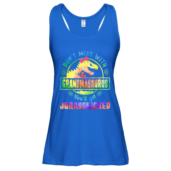 Tie Dye Grandmasaurus MotherS Day T Rex Dinosaurs Lover Meaningful Gift Ladies Essential Flowy Tank