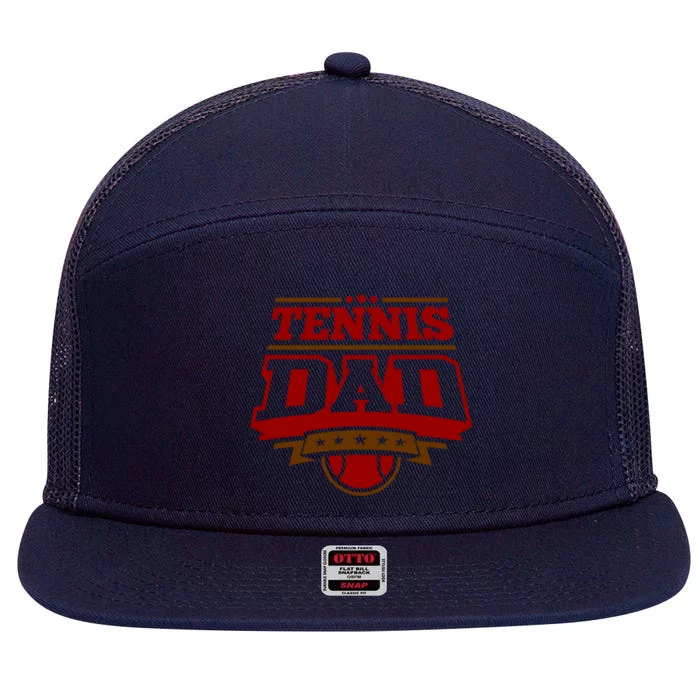 Tennis Dad Great Gift 7 Panel Mesh Trucker Snapback Hat