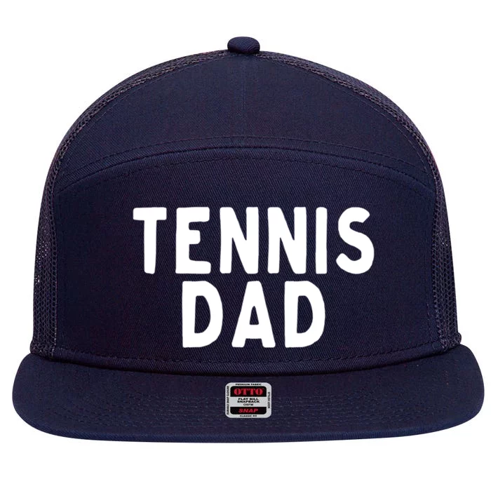 Tennis Dad Gift 7 Panel Mesh Trucker Snapback Hat