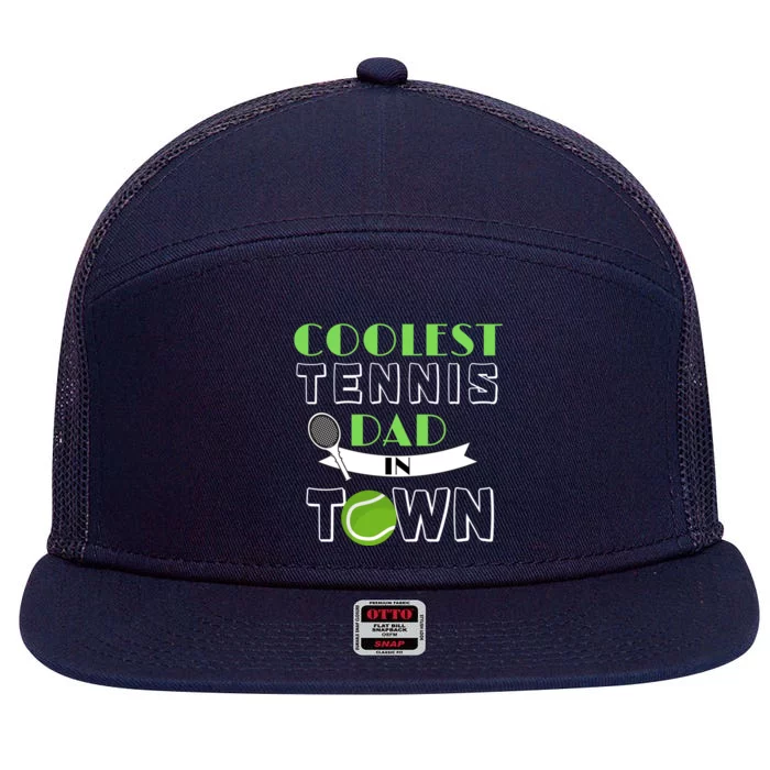 Tennis Dad Gift 7 Panel Mesh Trucker Snapback Hat