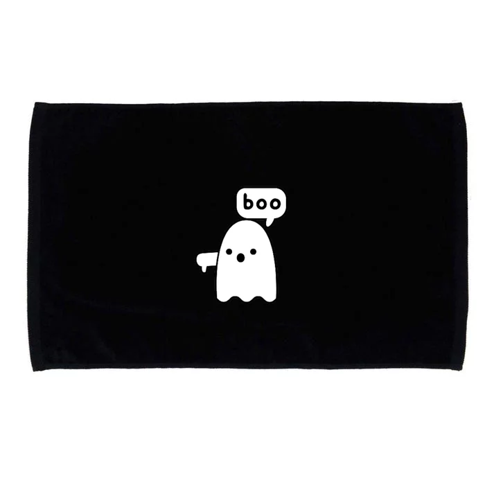 Thumbs Down Ghost Screaming Boo Disapproval Ghost Halloween Microfiber Hand Towel