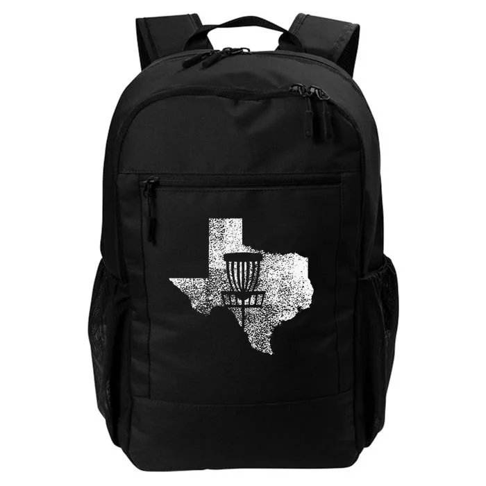 Texas Disc Golf State With Basket Distressed Daily Commute Backpack