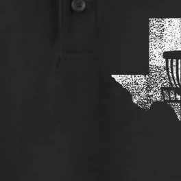 Texas Disc Golf State With Basket Distressed Dry Zone Grid Performance Polo