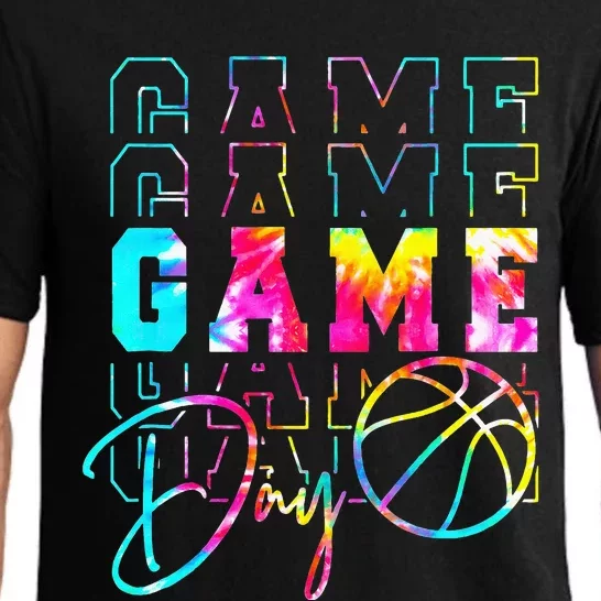 Tie Dye Game Day Basketball Mirror Basketball Mom Game Day Pajama Set