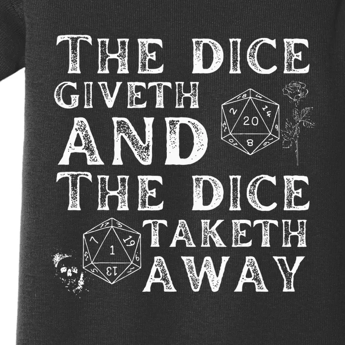 The Dice Giveth And The Dice Taketh Away Baby Bodysuit