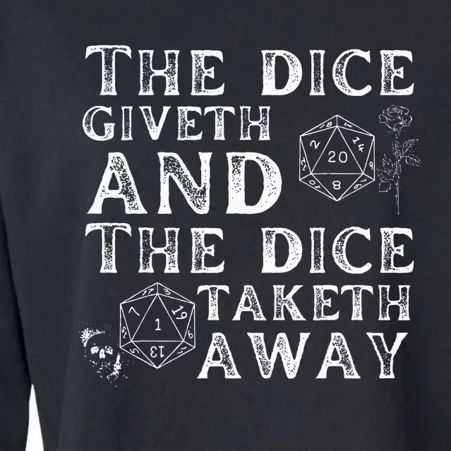 The Dice Giveth And The Dice Taketh Away Cropped Pullover Crew