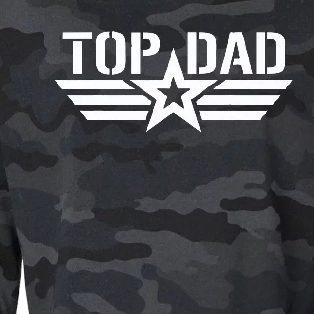 Top Dad Gifts Fathers Day Patriotic Cropped Pullover Crew