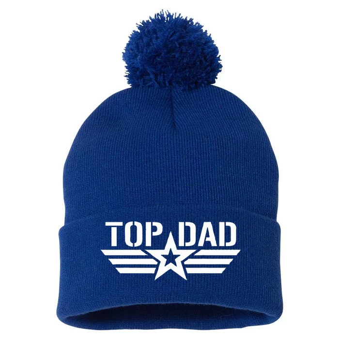 Top Dad Gifts Fathers Day Patriotic Pom Pom 12in Knit Beanie