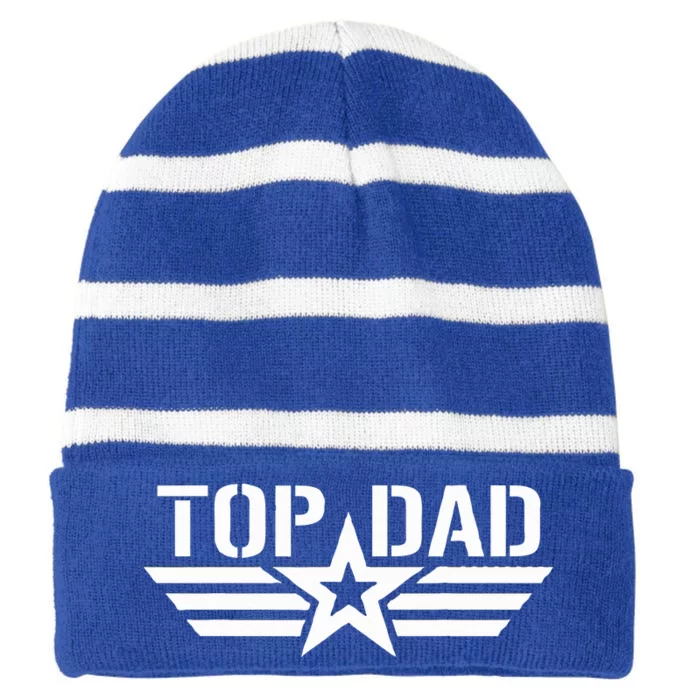 Top Dad Gifts Fathers Day Patriotic Striped Beanie with Solid Band