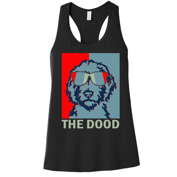 The Dood Goldendoodle Doodle Dad Women's Racerback Tank