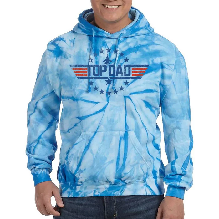 Top Dad Gift For Dad For Fathers Day Funny Top Gun Tie Dye Hoodie