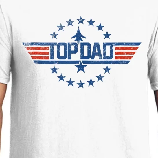 Top Dad Gift For Dad For Fathers Day Funny Top Gun Pajama Set