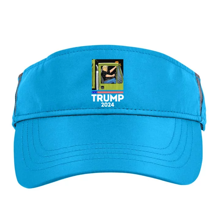 Trump Driving Garbage Truck Team Garbage Adult Drive Performance Visor