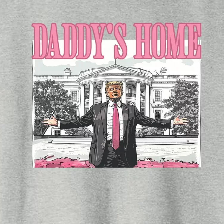 Trump Daddys Home White House 2024 Gift Women's Crop Top Tee