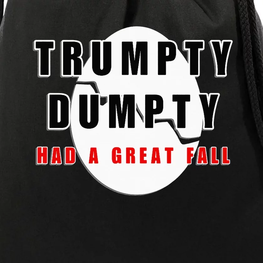 Trumpty Dumpty Had A Great Fall Cracked Egg Drawstring Bag