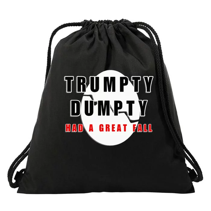 Trumpty Dumpty Had A Great Fall Cracked Egg Drawstring Bag