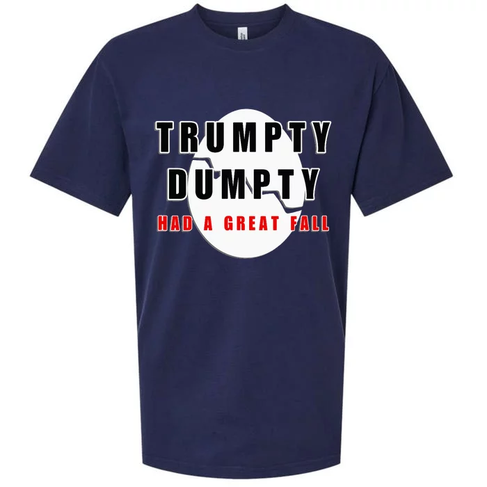 Trumpty Dumpty Had A Great Fall Cracked Egg Sueded Cloud Jersey T-Shirt